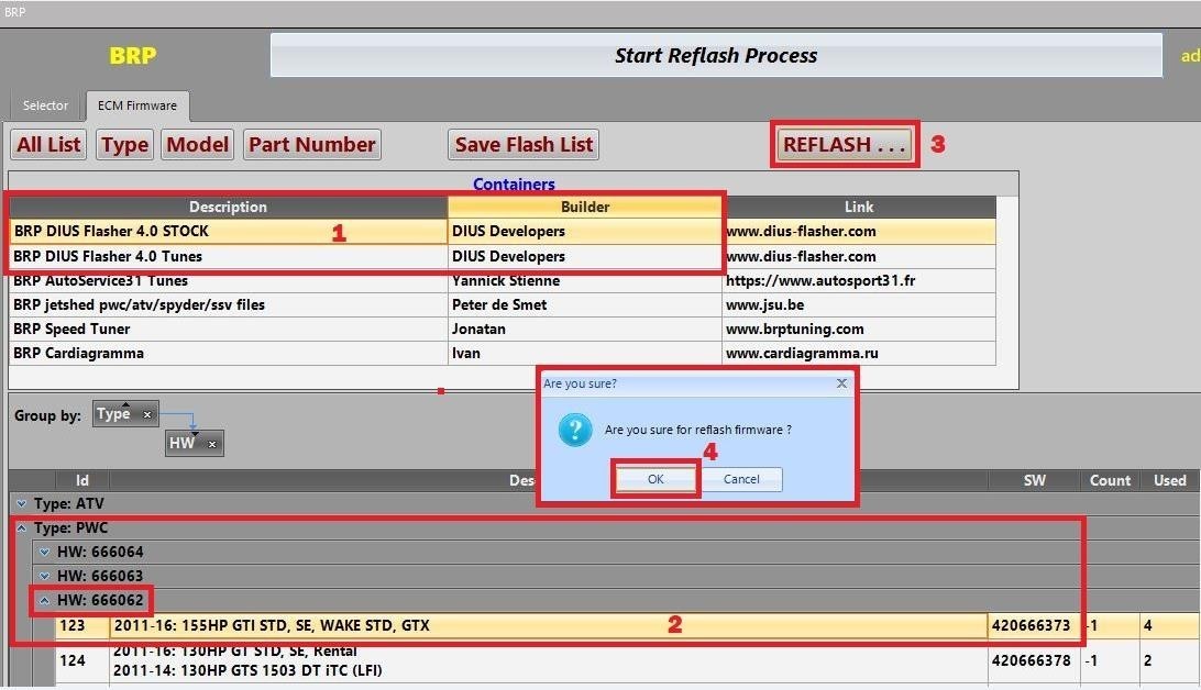 DIUS Flasher 4 One File (Stock Firmware) for Can-Am Vehicles