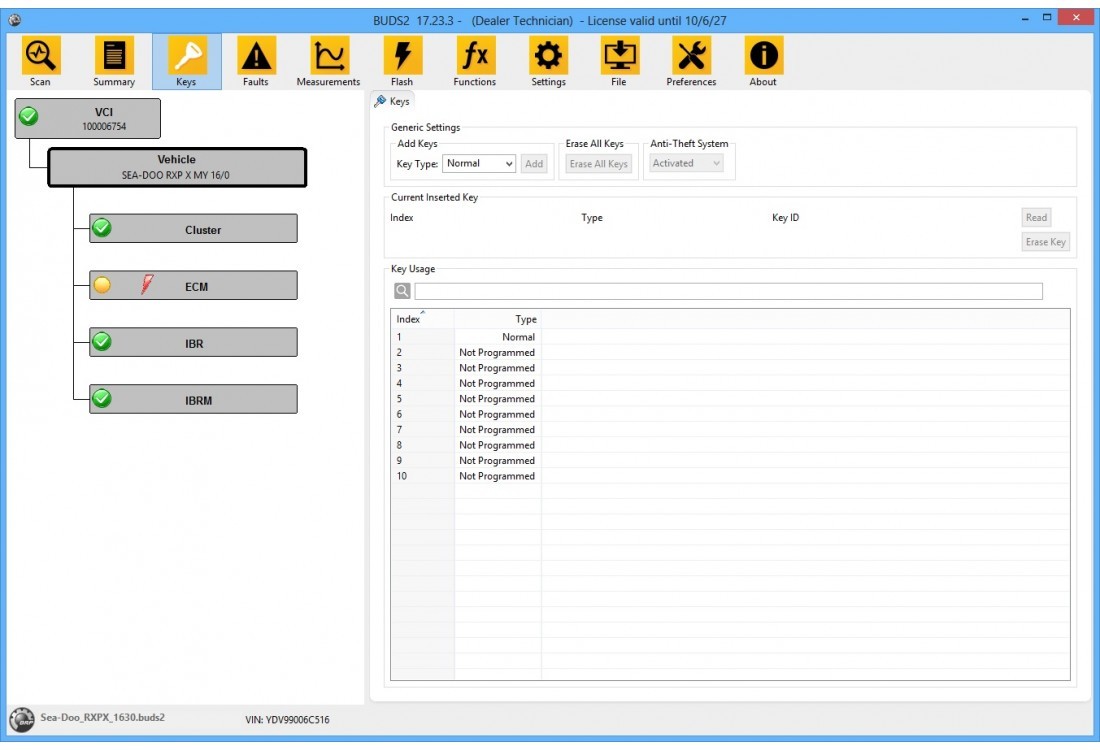 BUDS2 All Dealers Technician License